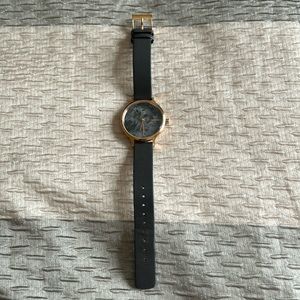 Skagen gray and rose gold watch
